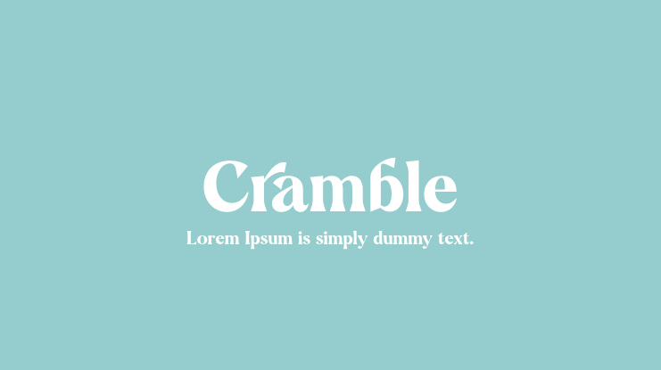 Cramble Font