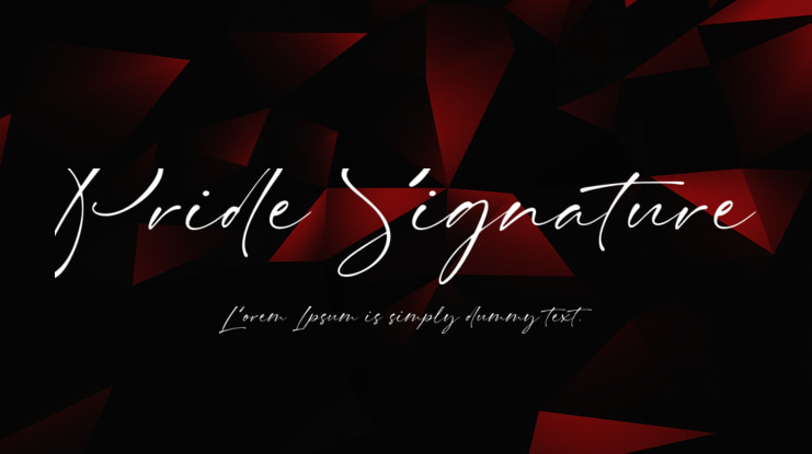 Pride Signature Font