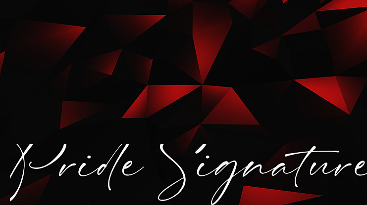 Pride Signature Font