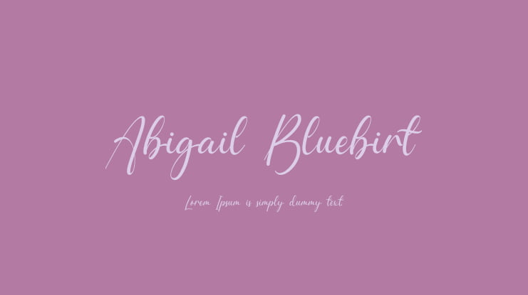 Abigail Bluebirt Font