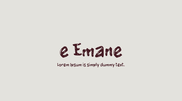 e Emane Font