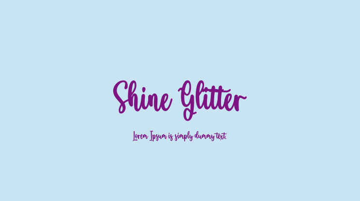 Shine Glitter Font