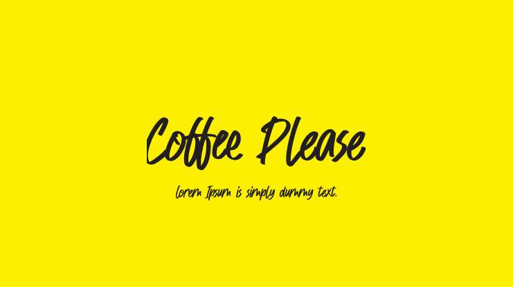 Coffee Please Font