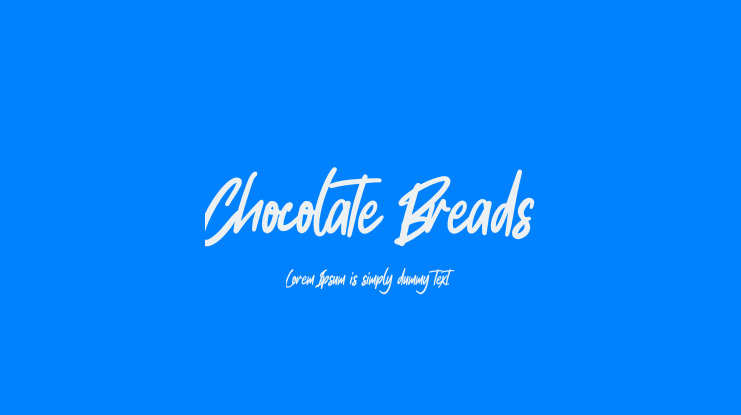 Chocolate Breads Font
