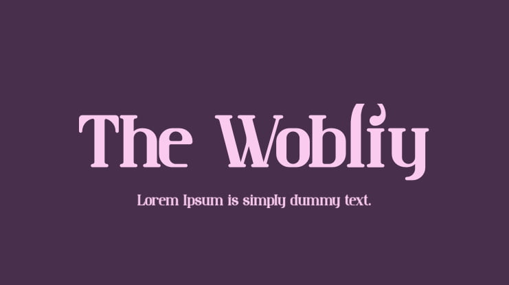The Wobliy Font