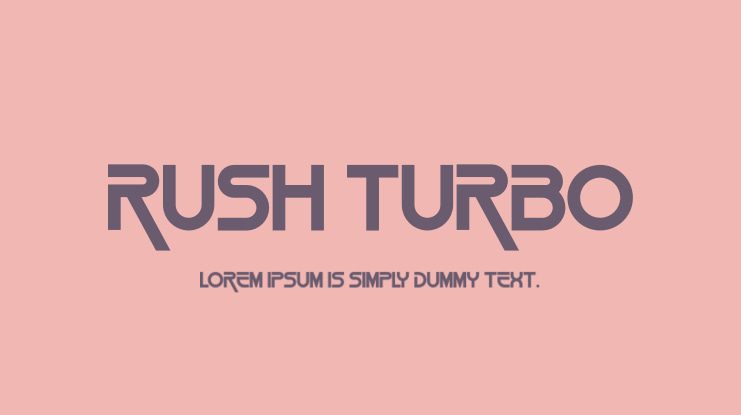 Rush Turbo Font