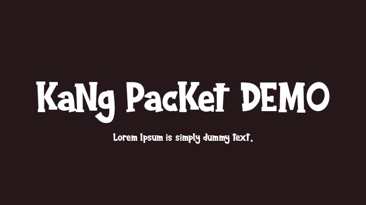 KaNg PacKet DEMO Font