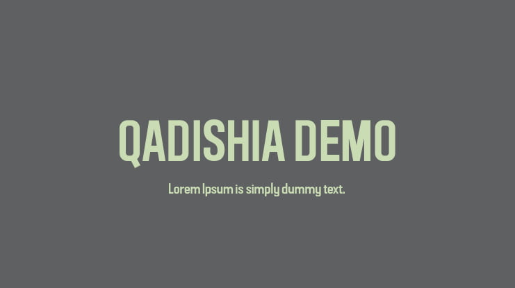 QADISHIA DEMO Font