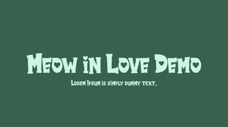 Meow in Love Demo Font