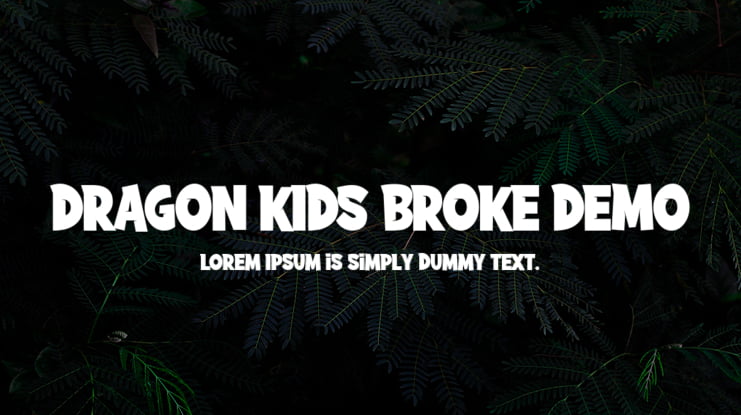 DRAGON KIDS BROKE DEMO Font Family