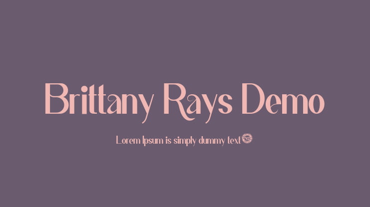 Brittany Rays Demo Font Family