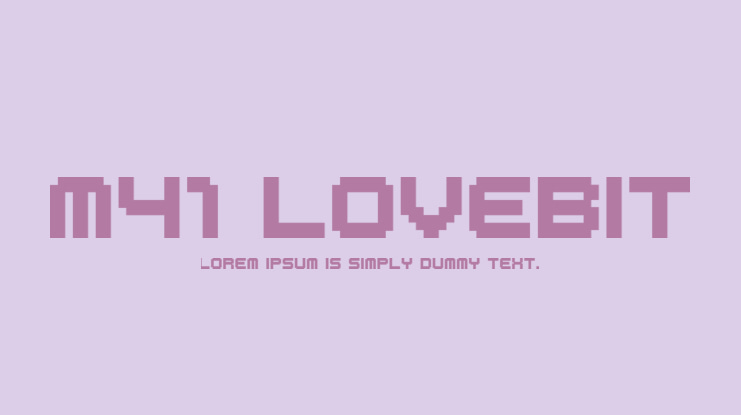 M41 Lovebit Font
