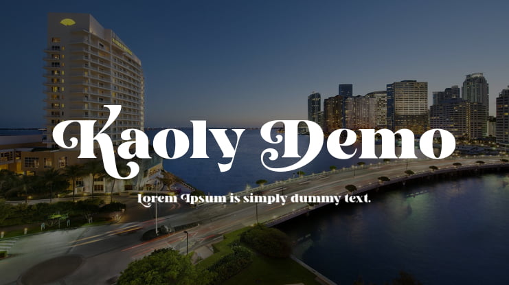 Kaoly Demo Font