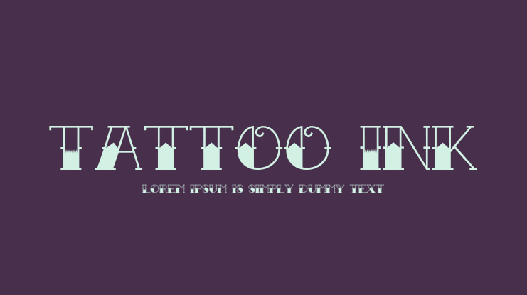 Tattoo Ink Font