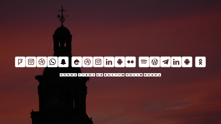 Icons Social Media 7 Font