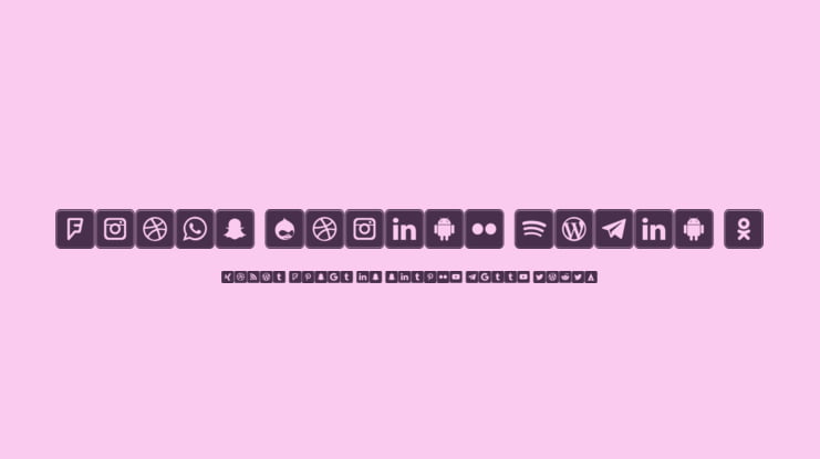 Icons Social Media 7 Font