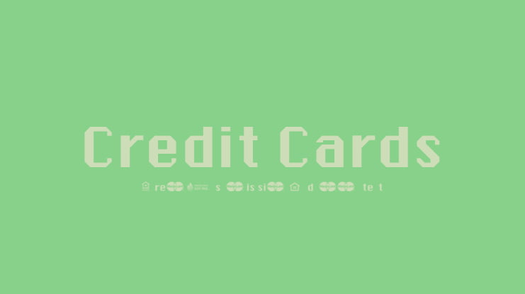 Credit Cards Font