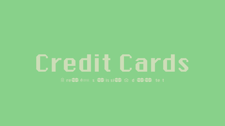 Credit Cards Font