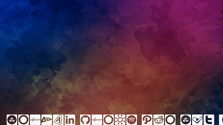 Social Icons Pro Set 1 - Rounded Font