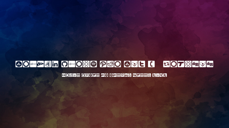 Social Icons Pro Set 1 - Rounded Font