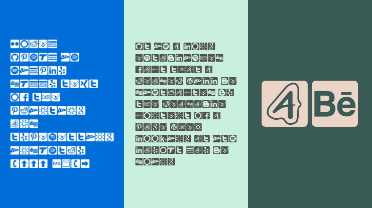 Social Icons Pro Set 1 - Rounded Font