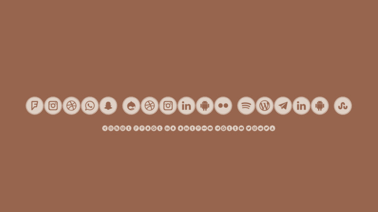 Icons Social Media 3 Font