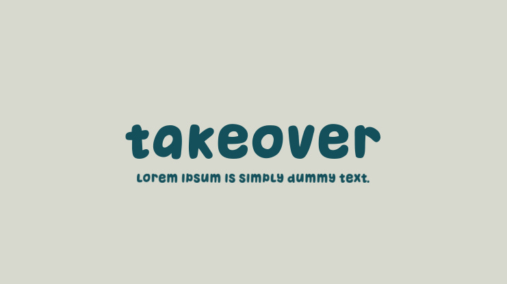 Takeover Font Family