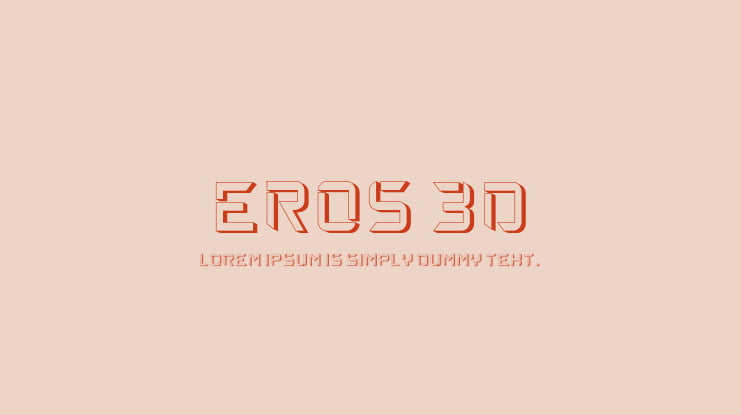 Eros 3D Font Family
