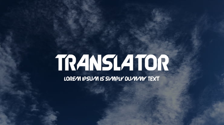 Translator Font