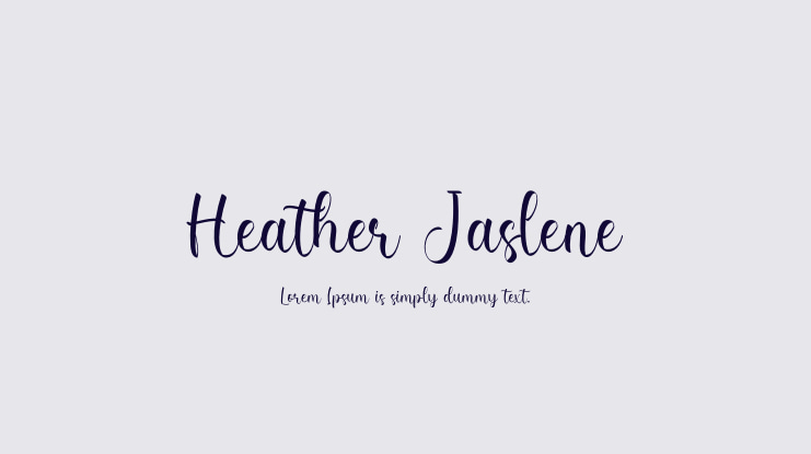 Heather Jaslene Font
