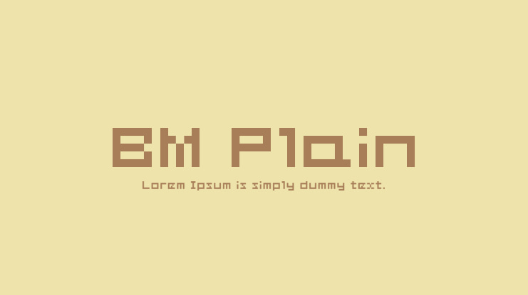 BM Plain Font