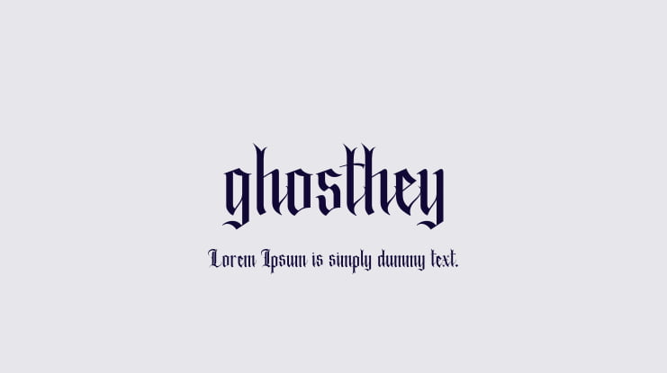ghosthey Font