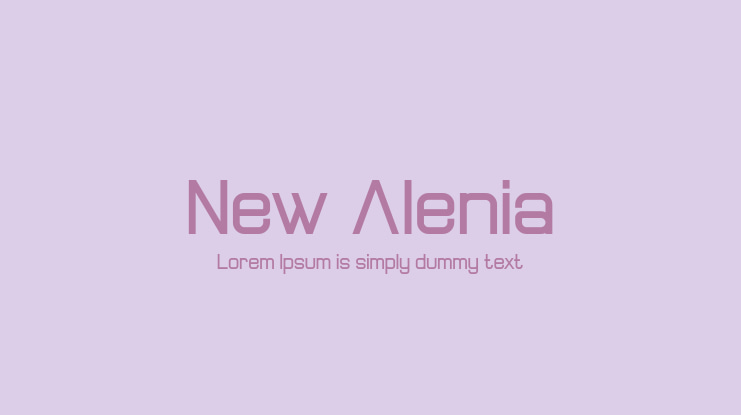 New Alenia Font Family