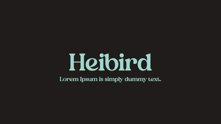 Heibird Font