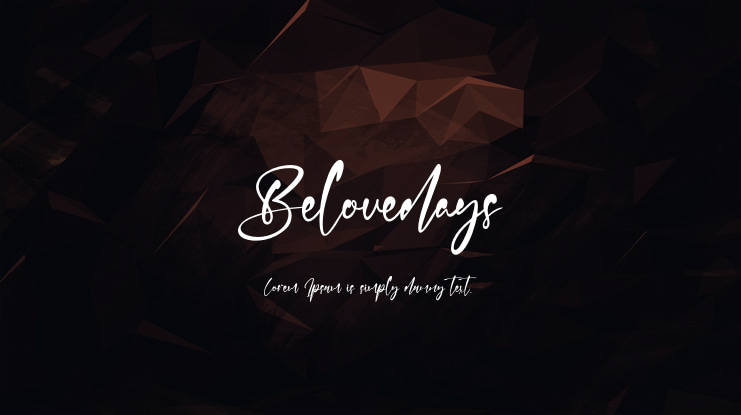 Belovedays Font
