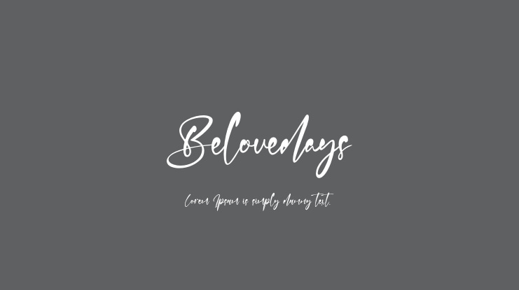 Belovedays Font