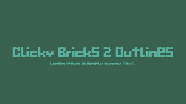 Clicky Bricks 2 Outlines Font Family