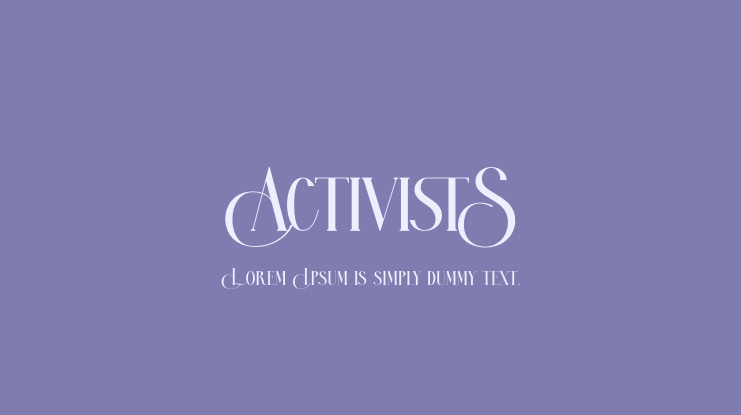 Activists Font