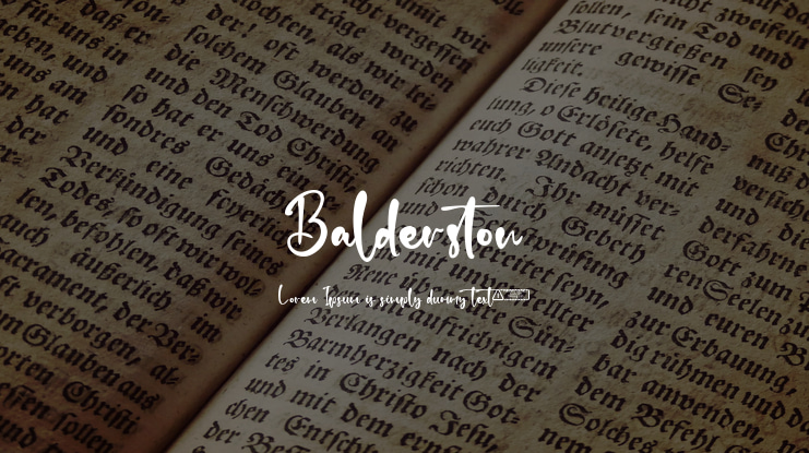 Balderston Font