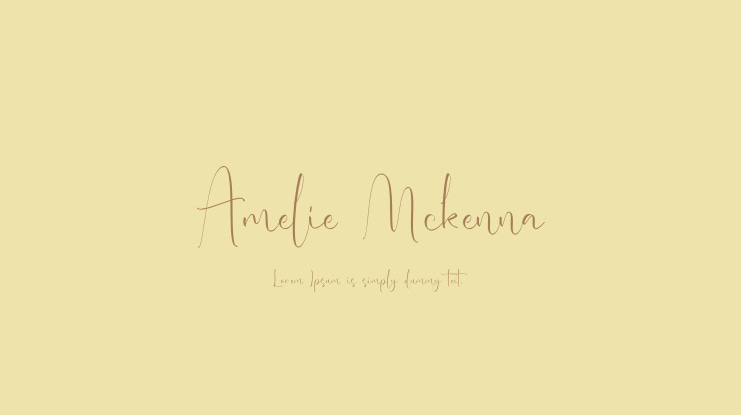 Amelie Mckenna Font