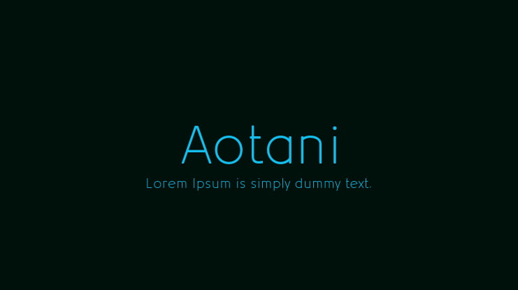 Aotani Font Family
