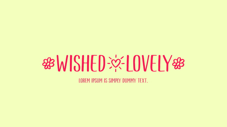 Wished Lovely Font