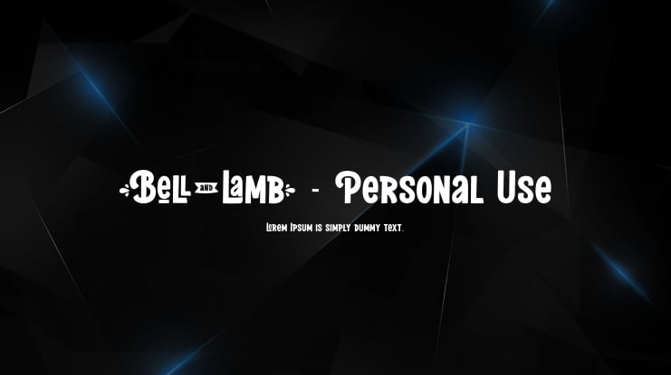 Bell and Lamb - Personal Use Font