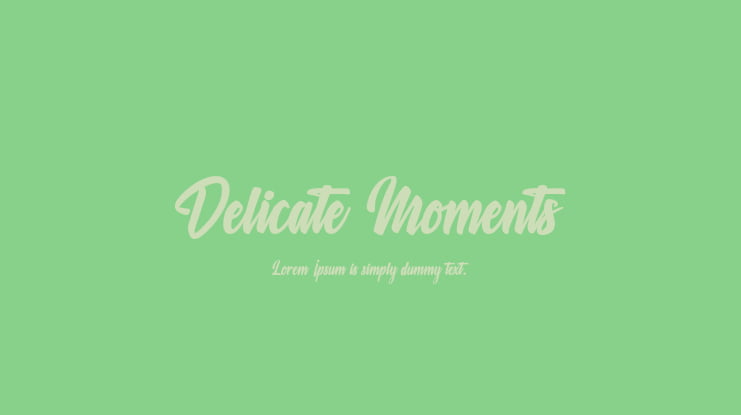 Delicate Moments Font