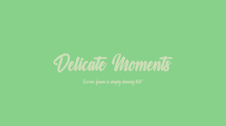 Delicate Moments Font
