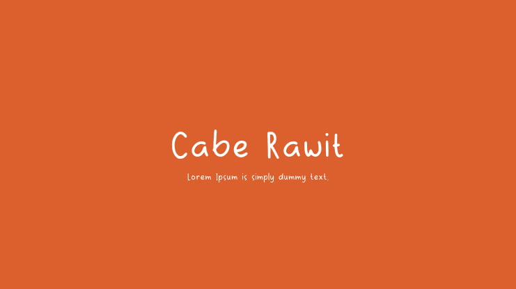 Cabe Rawit Font