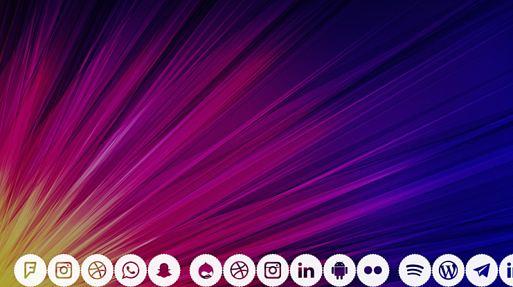 Icons Social Media 9 Font