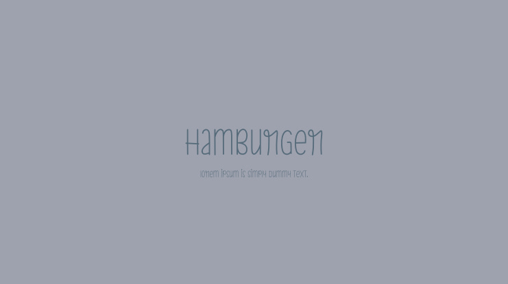 Hamburger Font