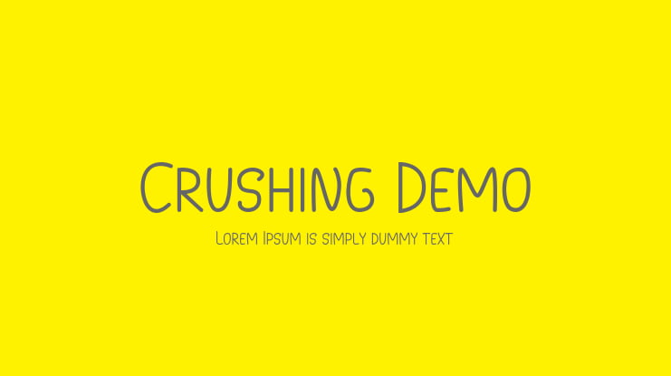 Crushing Demo Font Family