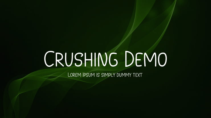 Crushing Demo Font Family